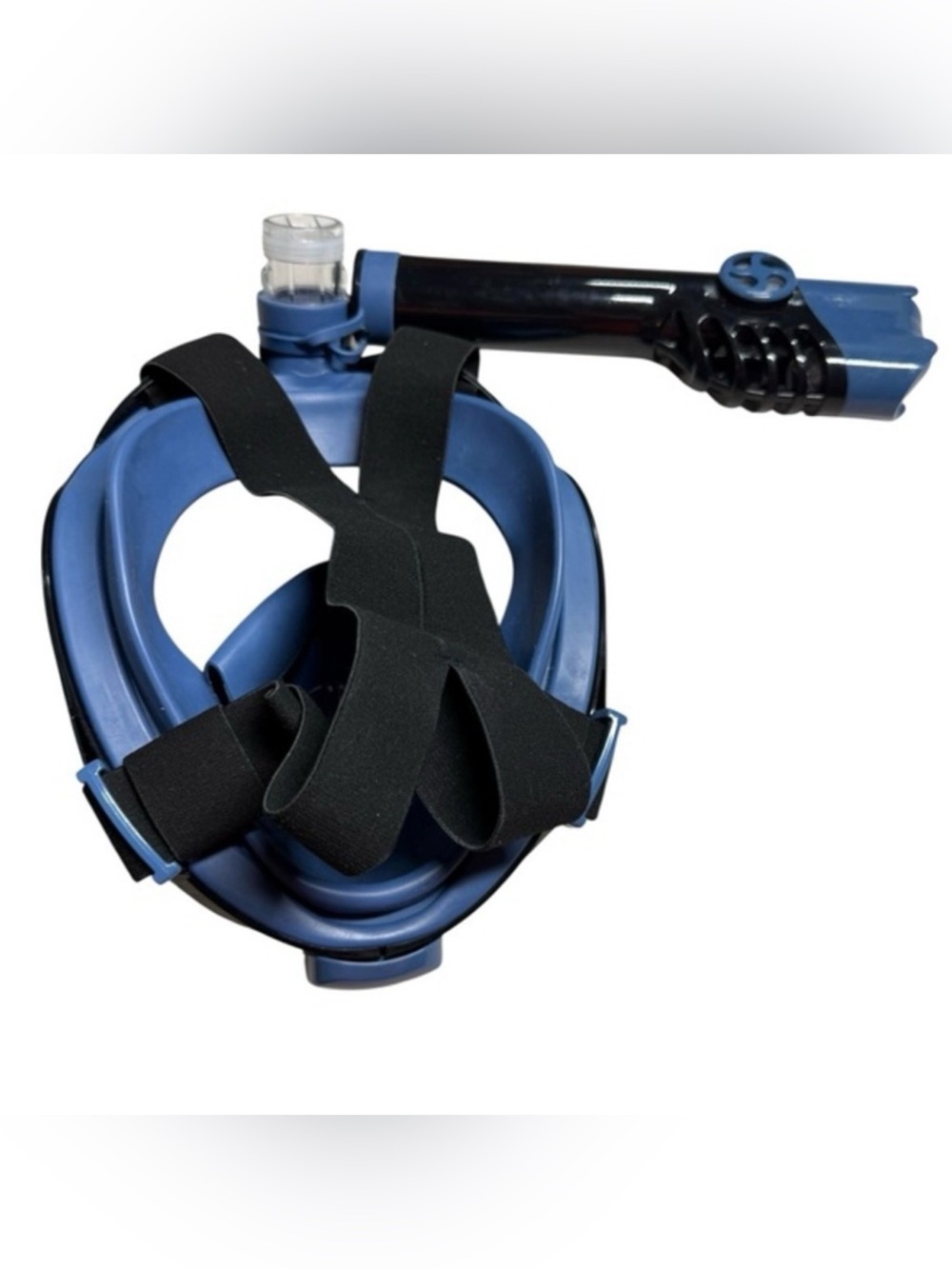 W WSTOO Full Face Snorkel Mask L/XL Blue Black w/ Mesh Carry Bag